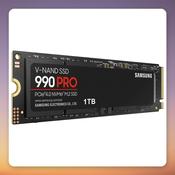Samsung 990 PRO 1 TB PCIe 4.0 NVMe M.2 2280 SSD, 7,450 MB/s image