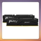 Kingston FURY Beast 32 GB DDR5-5600 CL36 (2x16 GB) Intel XMP 3.0 / AMD EXPO, Black image