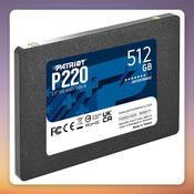 Patriot P220 512 GB SATA III 2.5" SSD, 550 MB/s Read, 500 MB/s Write image