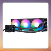 Alphacool Eisbaer Pro HPE Aurora 360 mm AIO CPU Liquid Cooler, Black, 3x 120 mm ARGB image
