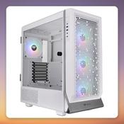 Thermaltake Ceres 500 TG ARGB Snow Mid-Tower Case, White, Tempered Glass image