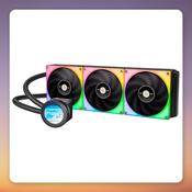 Thermaltake TOUGHLIQUID Ultra 420 RGB 420 mm AIO Liquid Cooler with 2.1" LCD, Black