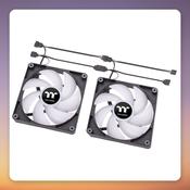 Thermaltake CT120 ARGB Sync 120 mm PWM Case Fans, Black, 2-Pack