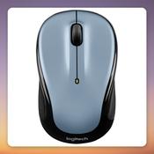 Logitech M325S Wireless Mouse, 2.4 GHz, 1000 DPI, Light Silver/Black image