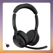 Jabra Evolve2 55 Stereo UC Wireless Headset, USB-C, Link380c, Black image