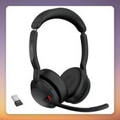 Jabra Evolve2 55 Stereo UC Wireless ANC Headset, USB-A Link380a, Black image