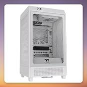 Thermaltake The Tower 200 Snow White Mini-ITX Case, Tempered Glass, 2x 140 mm Fans