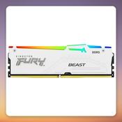 Kingston FURY Beast RGB 32 GB DDR5-6000 CL36 (1x32 GB) White AMD EXPO image
