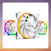 be quiet! Light Wings White 120 mm PWM High-Speed Fans, Triple Pack with ARGB Hub
