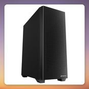 Sharkoon VS9 ATX Mid-Tower Case, Black, Mesh Front, 1x 120 mm Fan