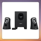 Logitech Z313 2.1 PC Speaker System with Subwoofer, 50W Peak, Black/Silver image