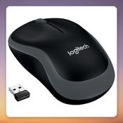 Logitech M185 Wireless Mouse, Grey, 2.4 GHz USB Receiver, 3 Buttons image