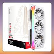 XFX Radeon RX 9070 XT OC Mercury RGB 16 GB GDDR6 Graphics Card, White image