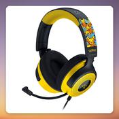 Razer Kraken V4 X Pokémon Kanto Starters Edition Wired Gaming Headset, Black/Yellow