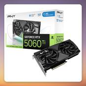 PNY GeForce RTX 5060 Ti OC 16GB GDDR7 Graphics Card, DLSS 5, 3x DisplayPort 2.1b, HDMI 2.1b image