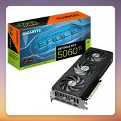 GigaByte GeForce RTX 5060 Ti EAGLE MAX OC 16 GB GDDR7 Graphics Card, 3x DP, 1x HDMI 2.1b
