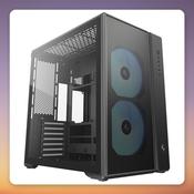 Deepcool CG590 MESH 2F Mid-Tower ATX Case, Black, Tempered Glass, 2x 160 mm ARGB Fans image