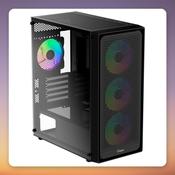 Ocypus Gamma C50 ARGB Micro-ATX Mini-Tower Case, Black, Tempered Glass image