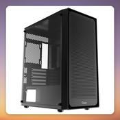 Ocypus Gamma C50 Mini-Tower Micro-ATX Case, Black, Tempered Glass image