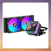 Ocypus Sigma L24 EX ARGB 240 mm AIO Liquid CPU Cooler with 3.95" IPS Display, Black image
