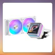 Ocypus Sigma L24 EX ARGB 240 mm AIO CPU Liquid Cooler with 3.95" IPS Display, White image