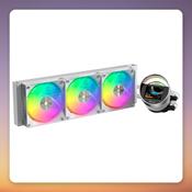 Ocypus Sigma L36 ARGB 360 mm AIO Liquid CPU Cooler with 2.4" IPS Display, White image