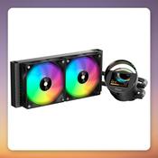 Ocypus Sigma L24 ARGB 240 mm AIO Liquid CPU Cooler with 2.4" IPS Display, Black image