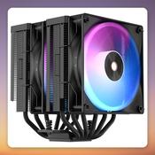 Ocypus Delta A62 ARGB 120 mm Dual Tower CPU Cooler, 260W TDP, Black image