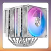 Ocypus Delta A62 ARGB 120 mm Dual Tower CPU Air Cooler, White, 260W TDP image