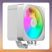 Ocypus Delta A40 EX ARGB 120 mm Dual Tower CPU Cooler, White, 200W TDP image
