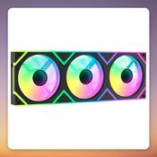 Ocypus Gamma F36 ARGB 360 mm Reverse Blade Triple Fan Array, Black image
