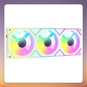 Ocypus Gamma F36 ARGB 360 mm Reverse Blade Fan Array, White, 3x 120 mm PWM image
