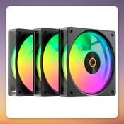 Ocypus Gamma F12 Elite ARGB 120 mm PWM Reverse Blade Fan, Black, 3-Pack image