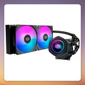 Cooler Master MasterLiquid Core Nex 240 ARGB 240 mm AIO CPU Liquid Cooler, Black image