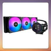 Cooler Master MasterLiquid Core Digital Nex 360 ARGB 360 mm AIO Liquid Cooler, Black