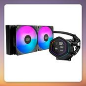 Cooler Master MasterLiquid Core Digital Nex 240 ARGB 240 mm AIO Liquid Cooler, Black image