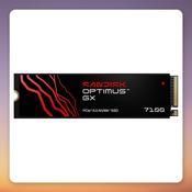 SanDisk Optimus GX 7100 500 GB PCIe 4.0 NVMe M.2 2280 SSD, Black image