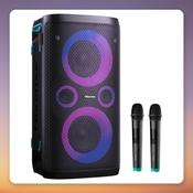 Hisense Party Rocker One Plus HP110 Plus Bluetooth Party Speaker, Karaoke, IPX4, Black