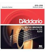 D'ADDARIO EJ12 80/20 BRONZE GUITAR STRINGS image