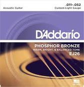 D'ADDARIO EJ26 11-52 PHOSPHER BRONZE ACOUSTIC GUITAR STRINGS image