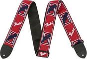 FENDER 2" MONOGRAMMED STRAP RED WHITE BLUE image