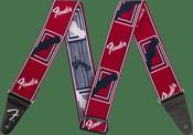 FENDER WEIGHLESS MONOGRAM STRAP, RED