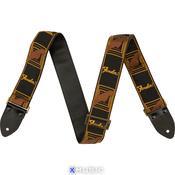 FENDER LEGACY VINTAGE MONOGRAM STRAP, BLACK/YELLOW-BROWN image