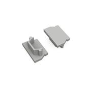 UNI12 LED Profile Grey Flat End Caps, Set