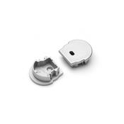 UNI12 LED Profile Grey Curved End Caps, Set