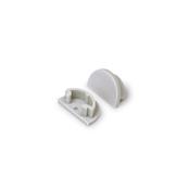 ARC12 LED Profile Grey Curved End Caps, Set