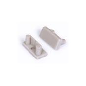 BEGTON12 LED Profile Grey End Caps, Set