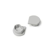 QUARTER10 LED Profile Grey Curved End Caps, Set