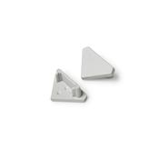 QUARTER10 LED Profile Grey Flat End Caps, Set