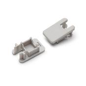 MIKRO-LINE12 LED Profile Grey End Caps, Set